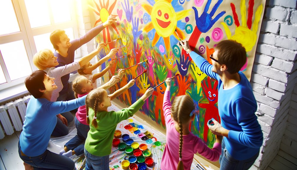 collaborative family mural