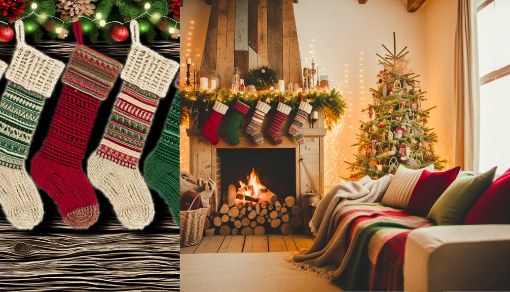 cozy knitted christmas stockings