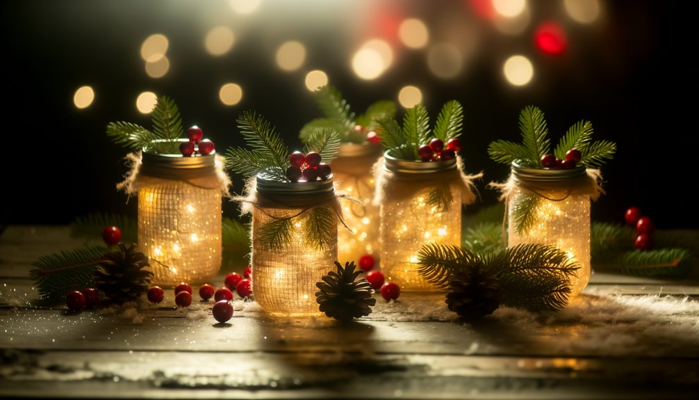 festive mason jar lanterns