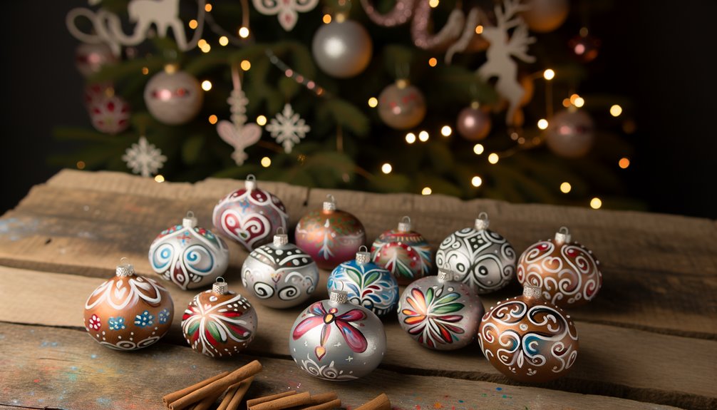 hand painted christmas ornaments