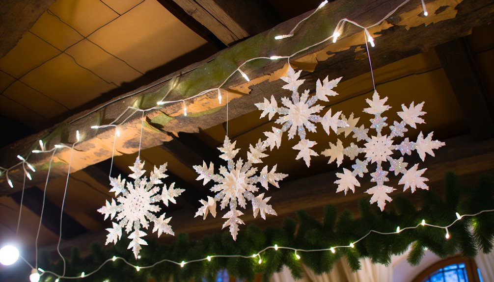 paper mache snowflake decoration