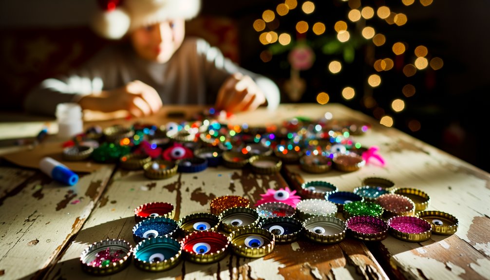 recycled bottle cap decorations