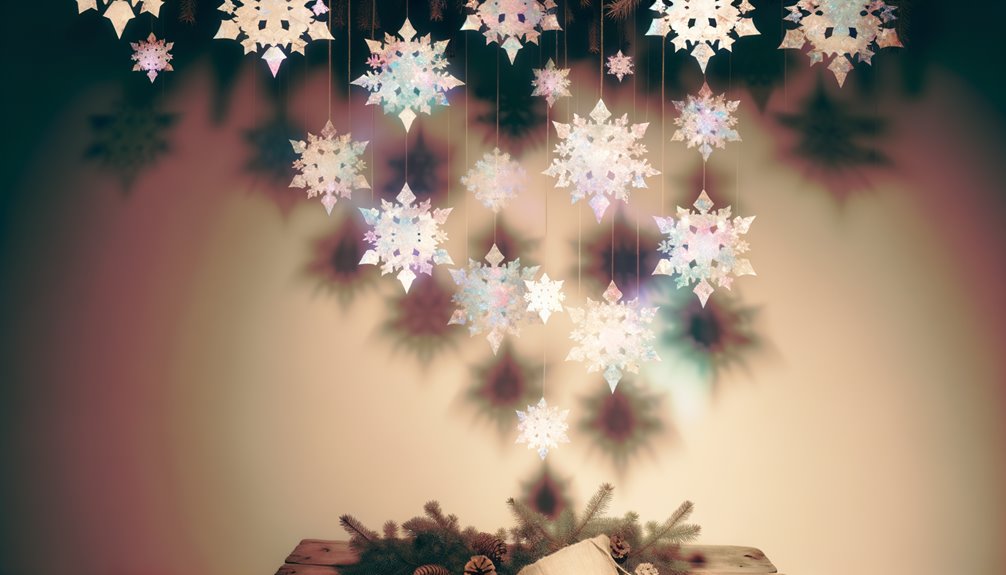 recycled paper snowflakes craft