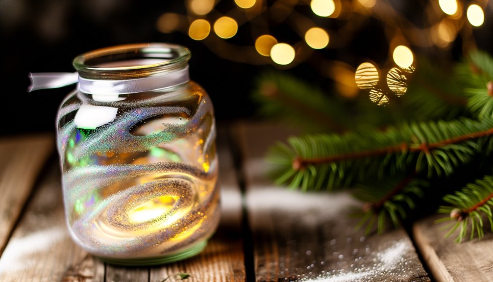 shimmering glass jar lanterns