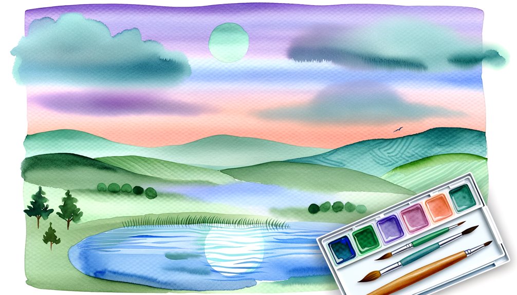 simple landscape painting ideas