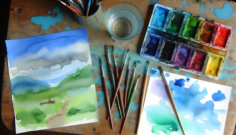 simple landscape paintings