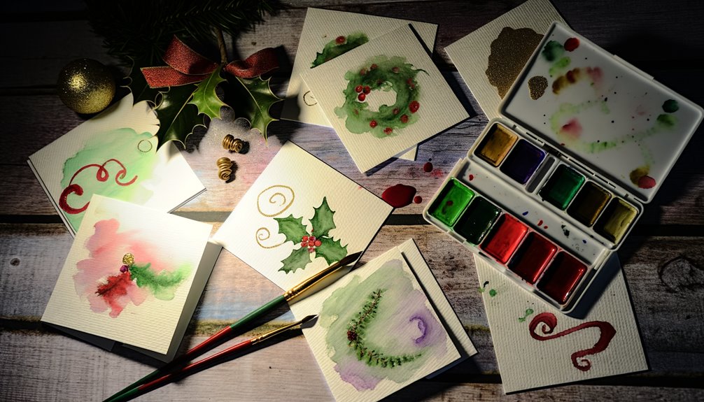 watercolor christmas card